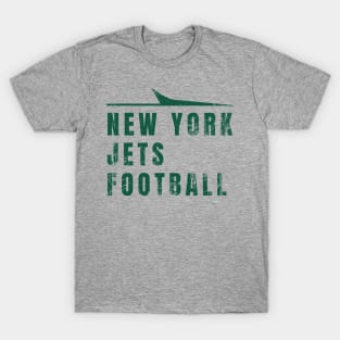 New York Jets Football Distressed Green Text T-Shirt